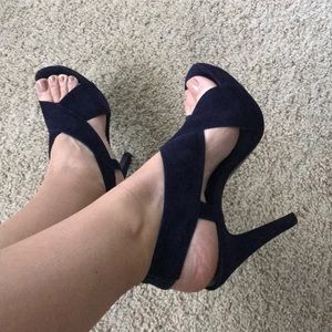 DVF Zia suede heels